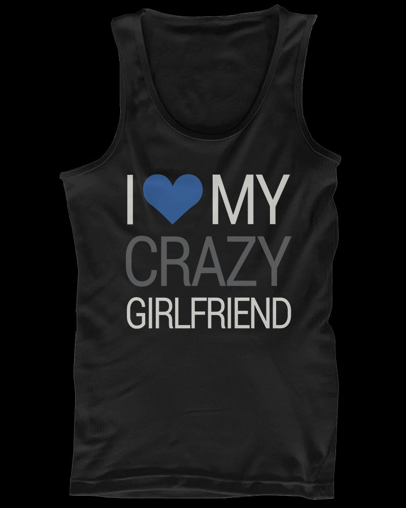 I Love My Crazy Boyfriend and Girlfriend Matching Tank Tops for Couples