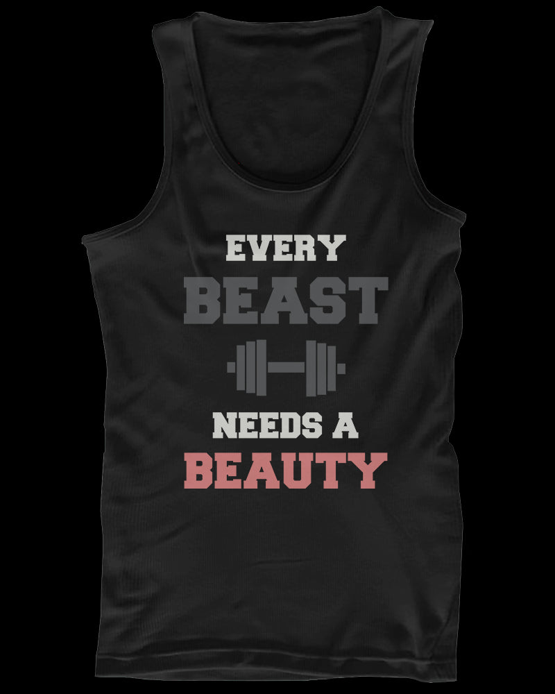 Beauty and Beast Need Each Other His and Her Matching Couple Tank Tops