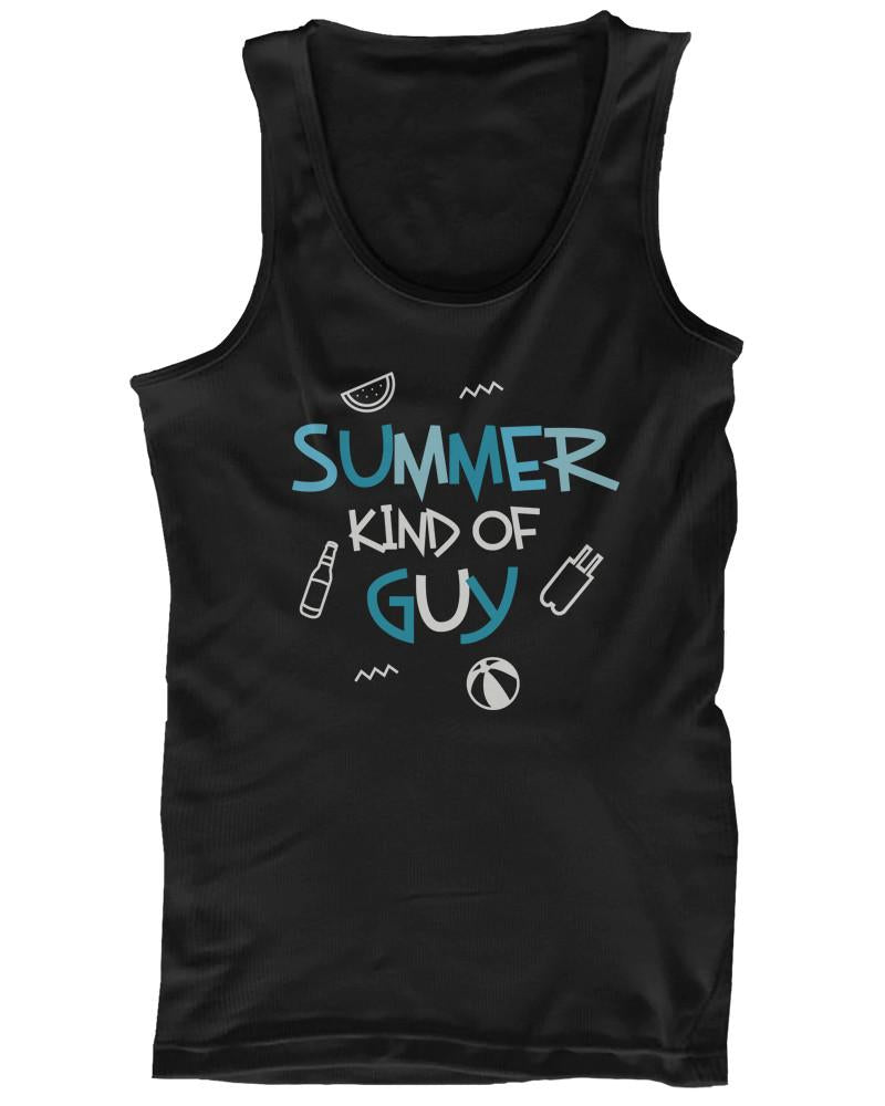 Summer Kind Of Girl And Guy Funny Design Matching Couple Tank Tops