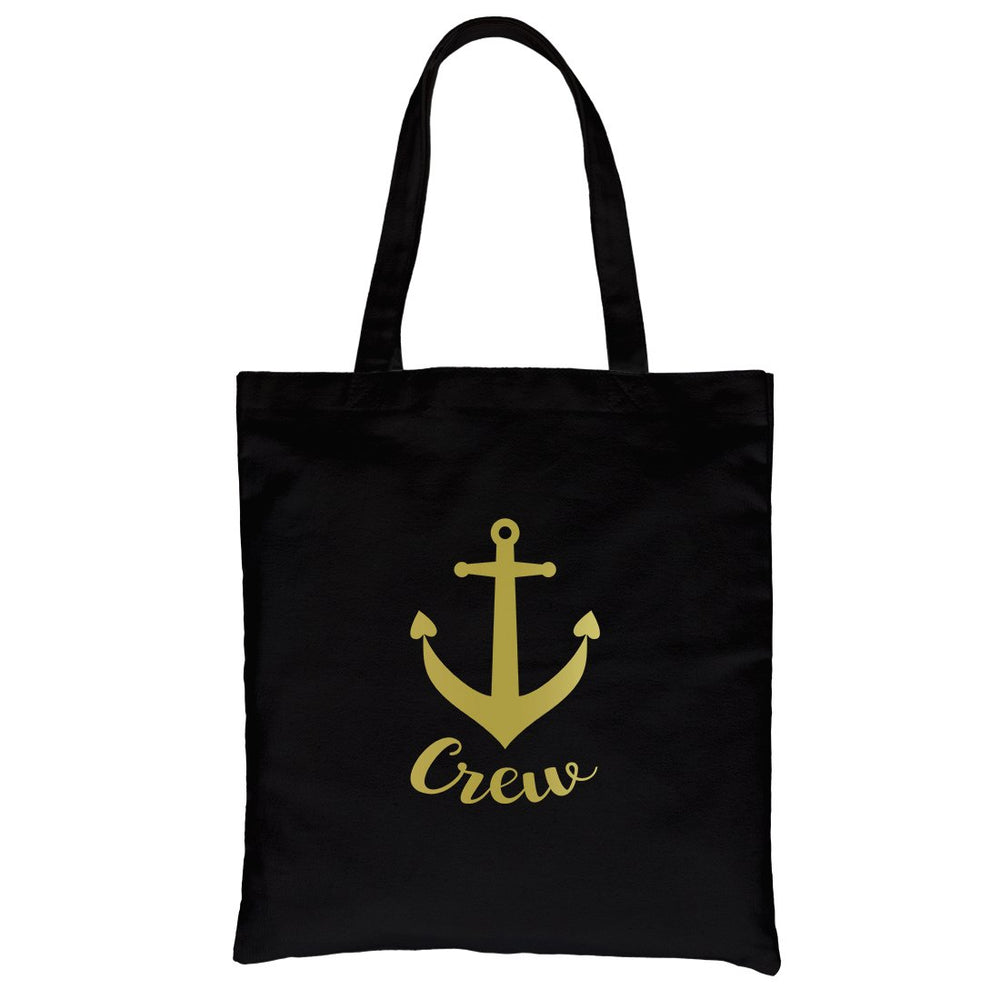 Bride Crew Anchor-GOLD Canvas Shoulder Bag Simple Sweet Bridal Gift