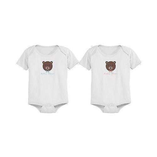 Cute Baby Boy Bear and Baby Girl Bear Snap-on Bodysuits