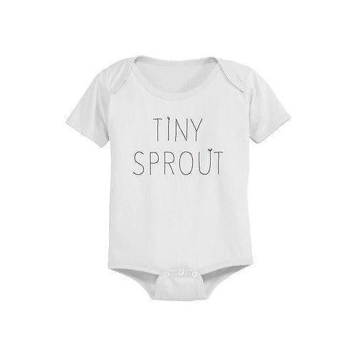 Tiny Sprout Cute Baby Bodysuit - Pre-Shrunk Cotton Snap-On Style Baby Bodysuit