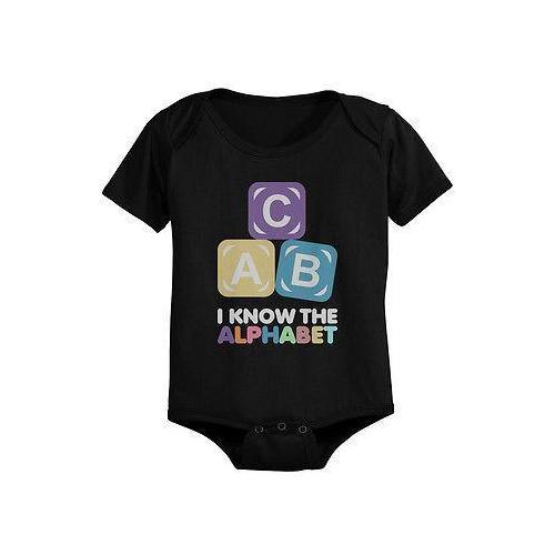 ABC Alphabet Cute Baby Bodysuit - Pre-Shrunk Cotton Snap-On Style Baby Bodysuit