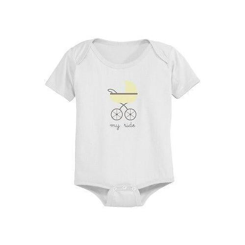 My Ride Cute Baby Bodysuit - Pre-Shrunk Cotton Snap-On Style Baby Bodysuit