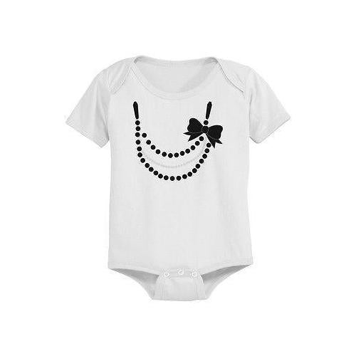 Cute Necklace Baby Bodysuit - Pre-Shrunk Cotton Snap-On Style Baby Bodysuit