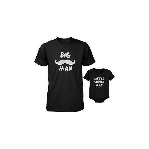 Dad and Baby Matching T-Shirt and Bodysuit Set - Big Man and Little Man