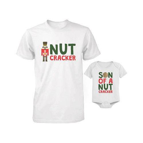 Cute Parent and Child Matching T-Shirt and Bodysuit Set - Son of a Nut Cracker