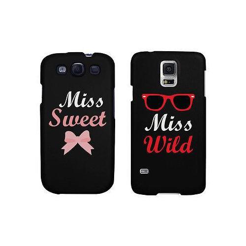 Miss Sweet And Wild Bow And Sunglasses Cute BFF Matching Phone Cases