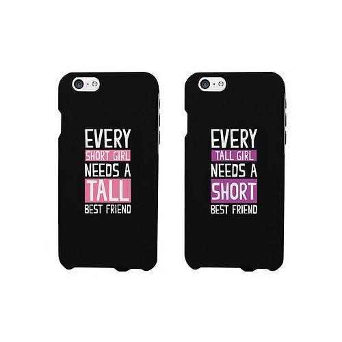 Short And Tall Cute BFF Matching Phone Cases For Best Friends Gift