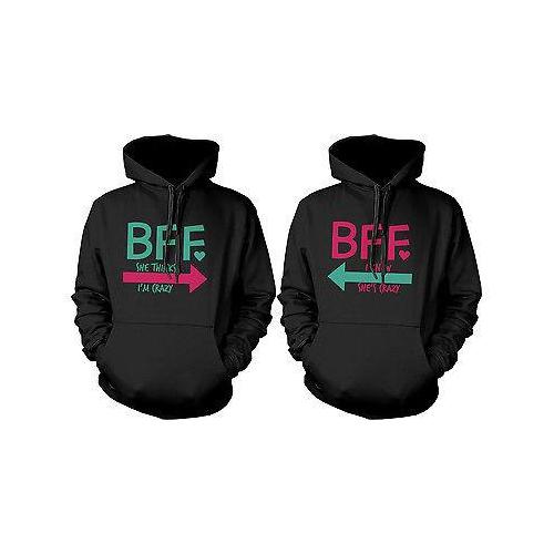 Crazy BFF Hoodies for Best Friends Funny Pullover Sweaters Great Gift