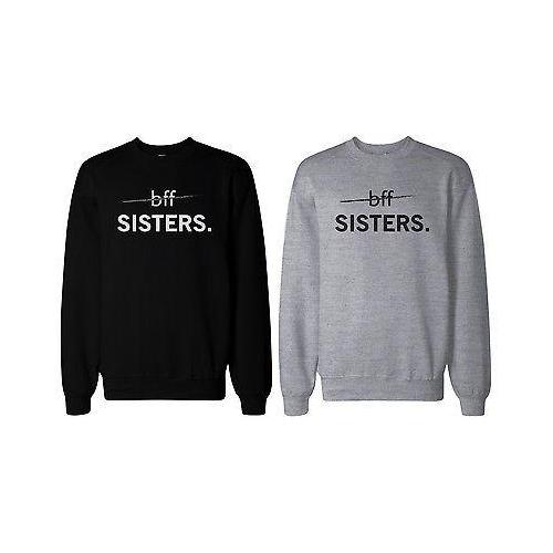 Matching BFF Black and Grey BFF Sister Sweatshirts for Best Friends