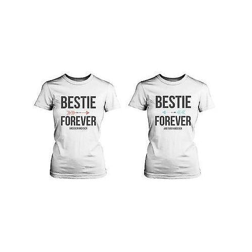 Best Friend Shirts - Bestie Forever and Ever Matching White T-Shirts