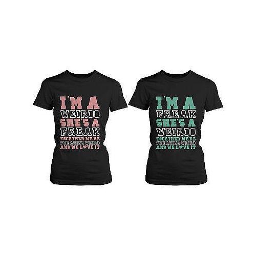 Cute Best Friend T Shirts - Freak and Weirdo - Funny BFF Matching Shirts