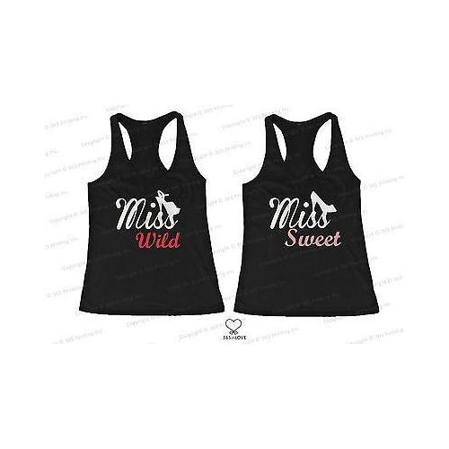 BFF Tank Tops Miss Wild n Miss Sweet with Shoes Matching for Best Friends