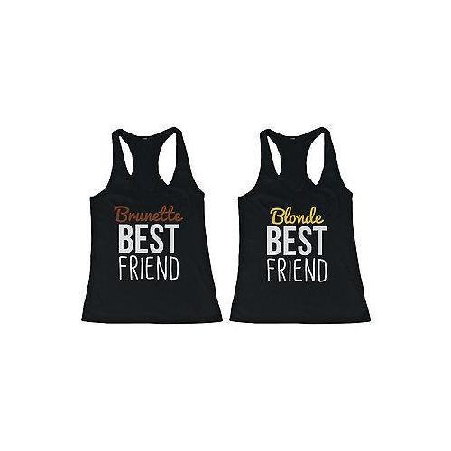 Cute Brunette and Blonde Best Friend Tank Tops - Matching BFF Tanks