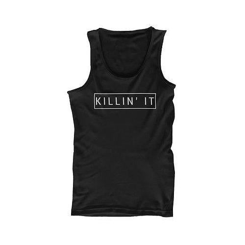 Men's Black Cotton Graphic Tank Top - Killin' It Killing It Tanks