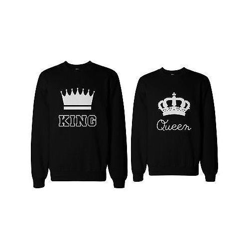 King and Queen Couple SweatShirts Cute Matching Outfit for Couples