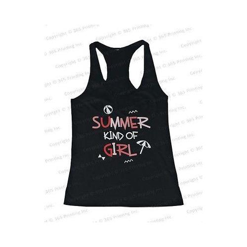 Women's Beach Tank Tops - Summer Kind of Girl (Racerback style)